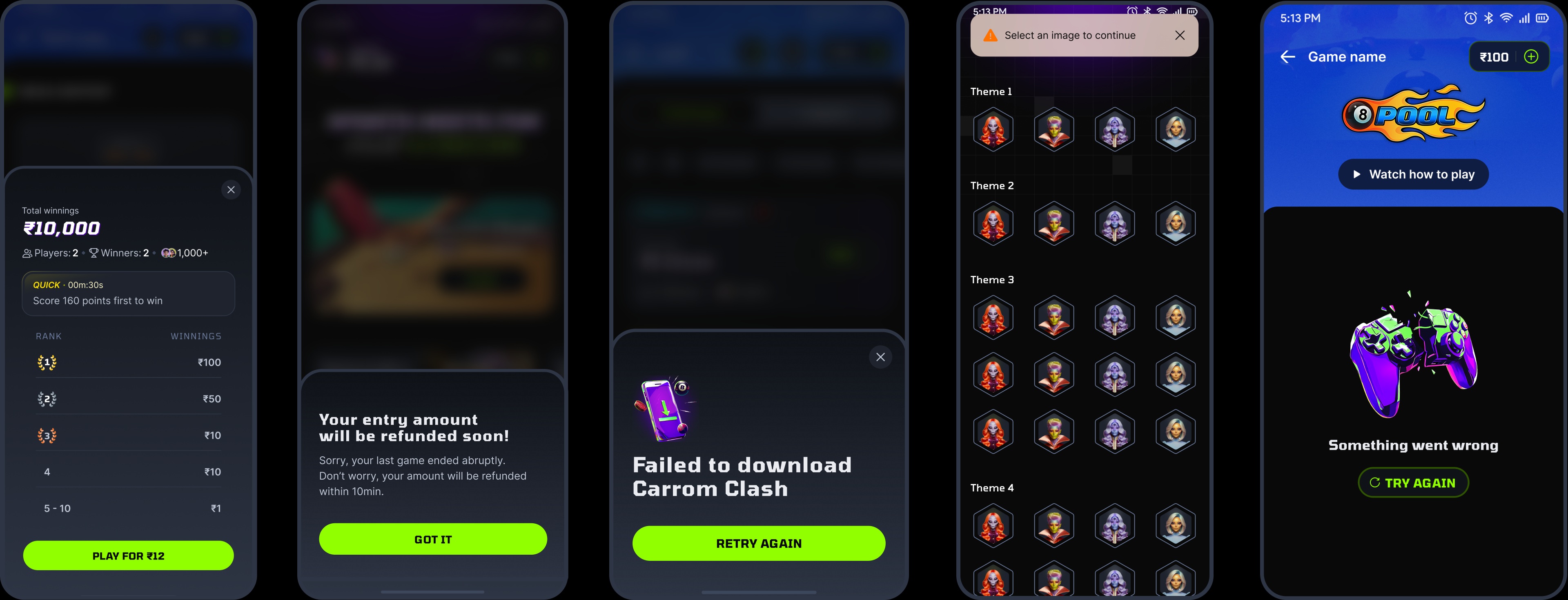 Refunds, updates, errors and nudges