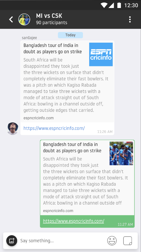Chat MVP chat window with basic texting features