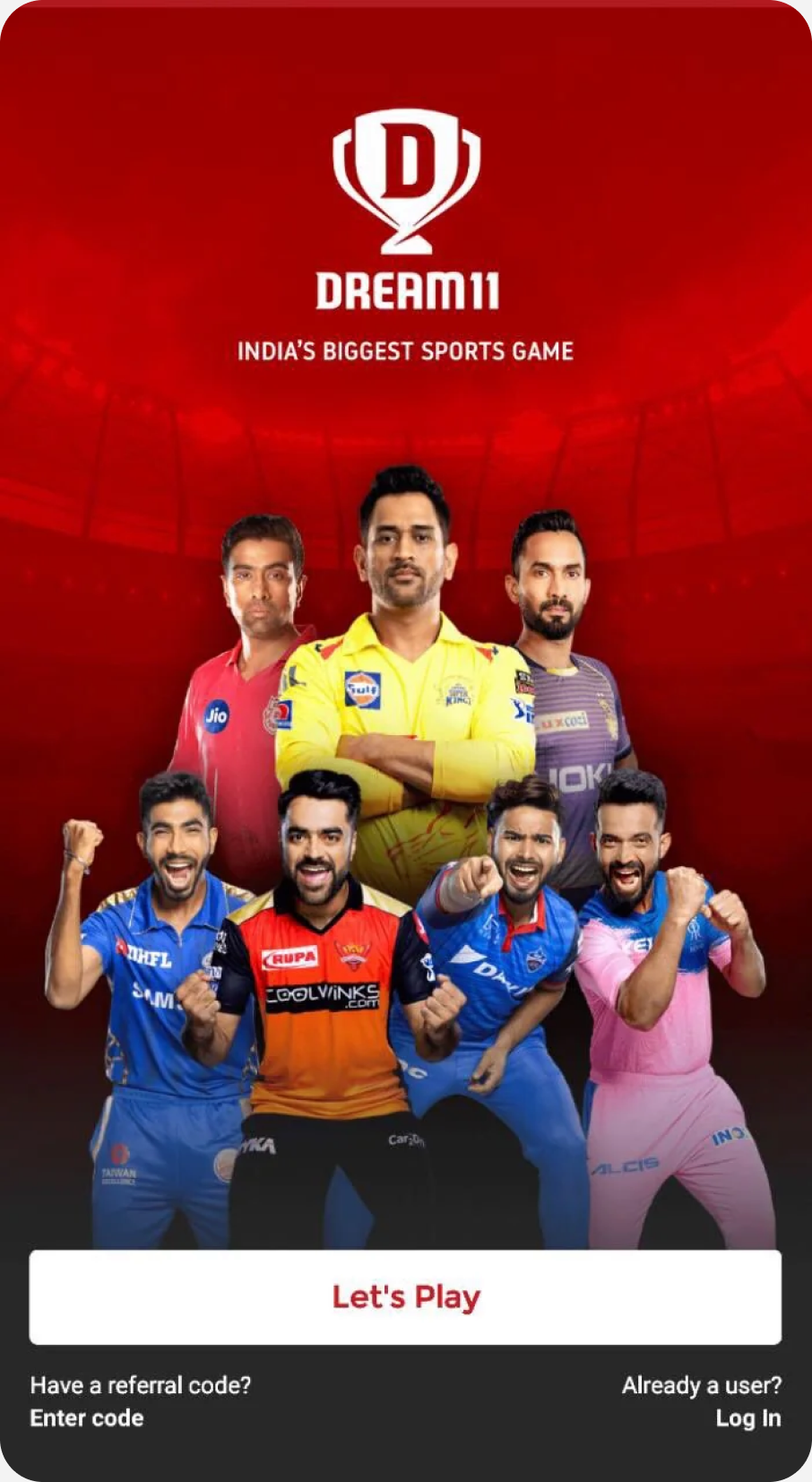 A crowd of Dream11 players